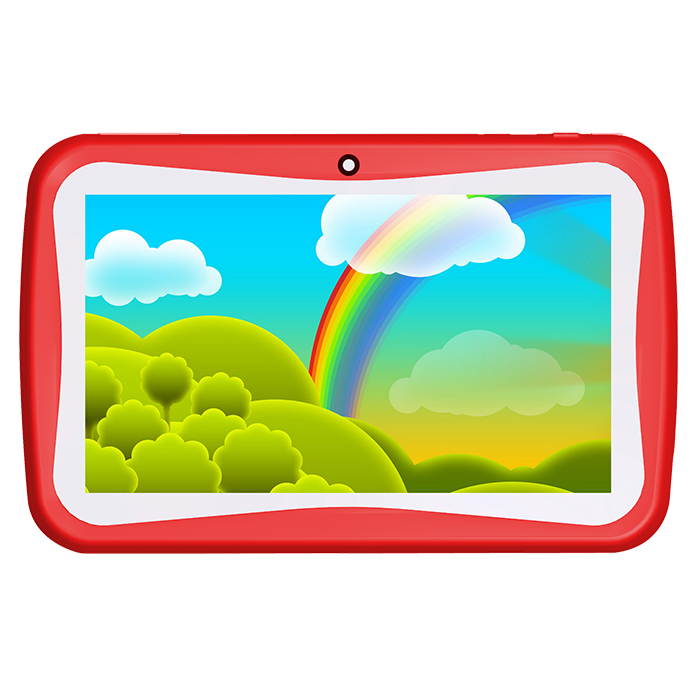 Ctroniq Kindertab K9 - GMS Certified - Android 8.1 - 1GB - iWawa Kids App - 8GB - Parent Control, Soft Case - Red