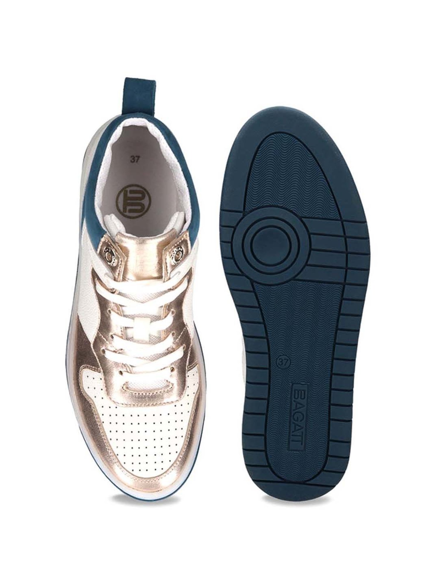 Bagatt Women's Sting White Ankle High Sneakers