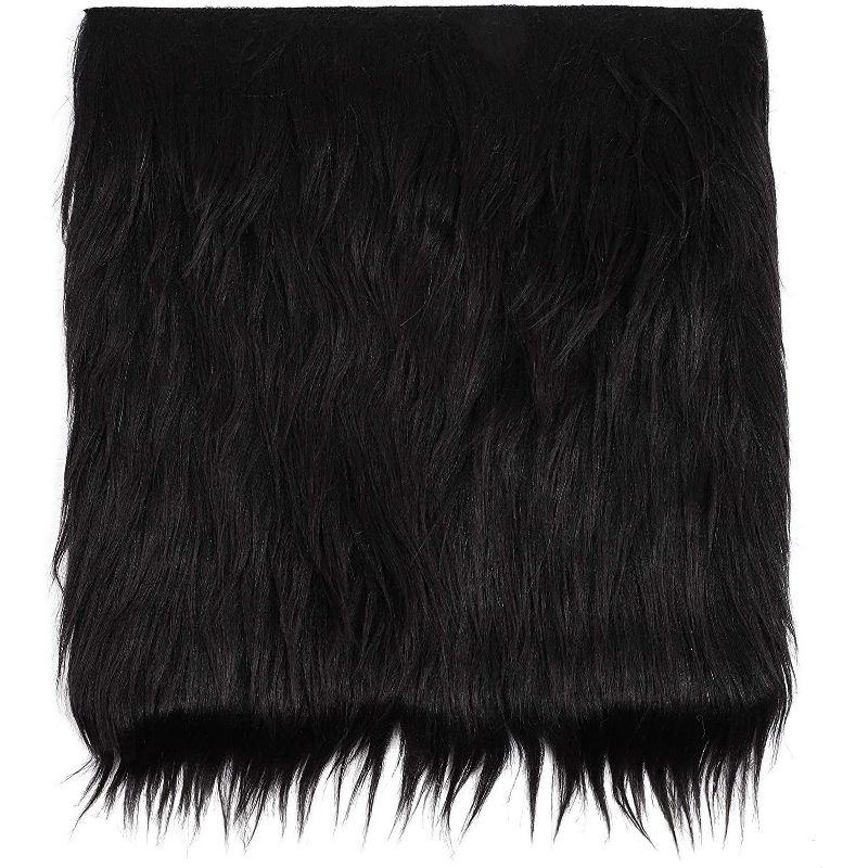 Bright Creations 2 Pack Black Faux Fur Fabric for Seat Pads, Sewing Crafts (10 x 10 In)