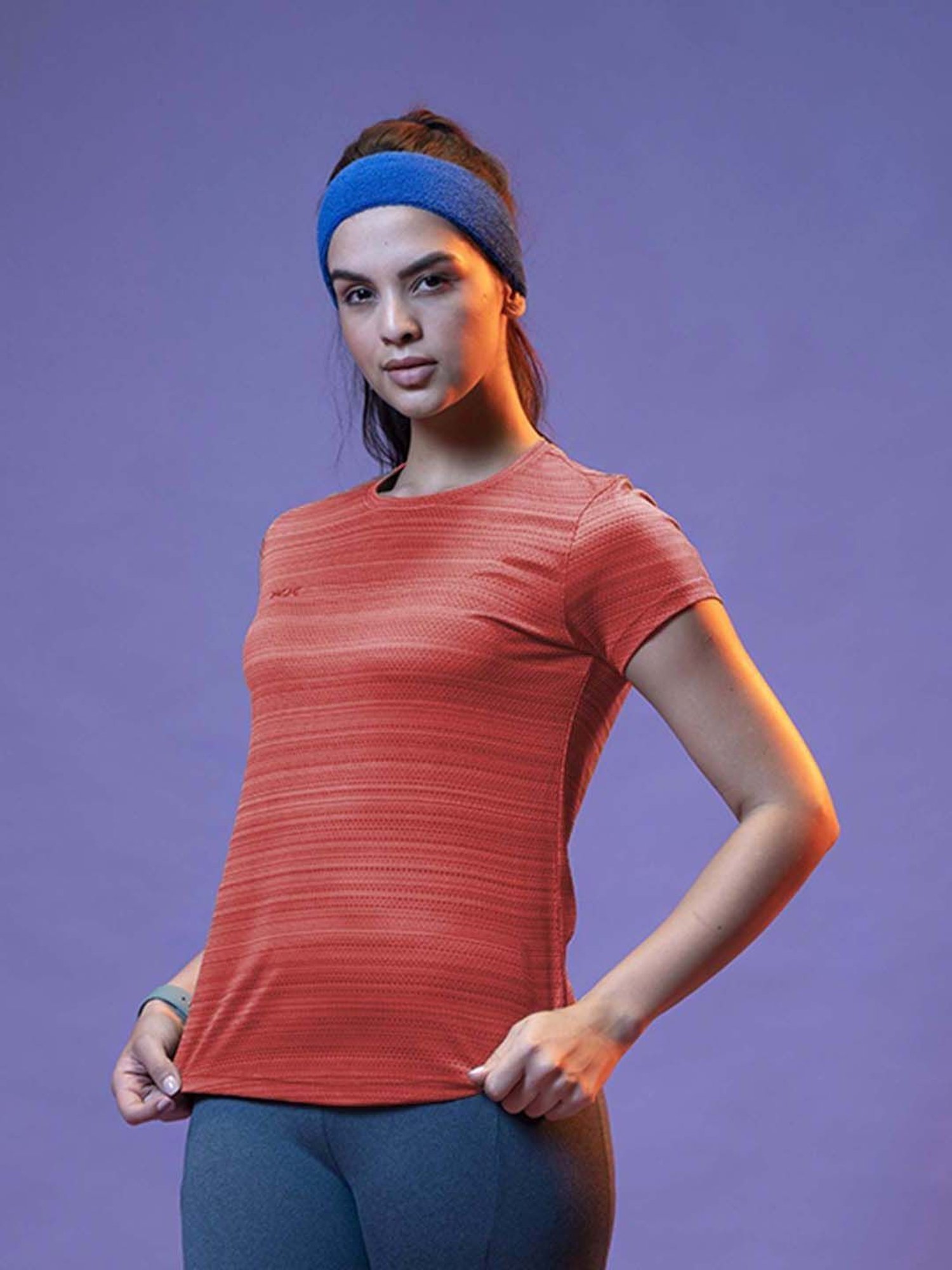 Columbia Pink Regular Fit Sports T-Shirt