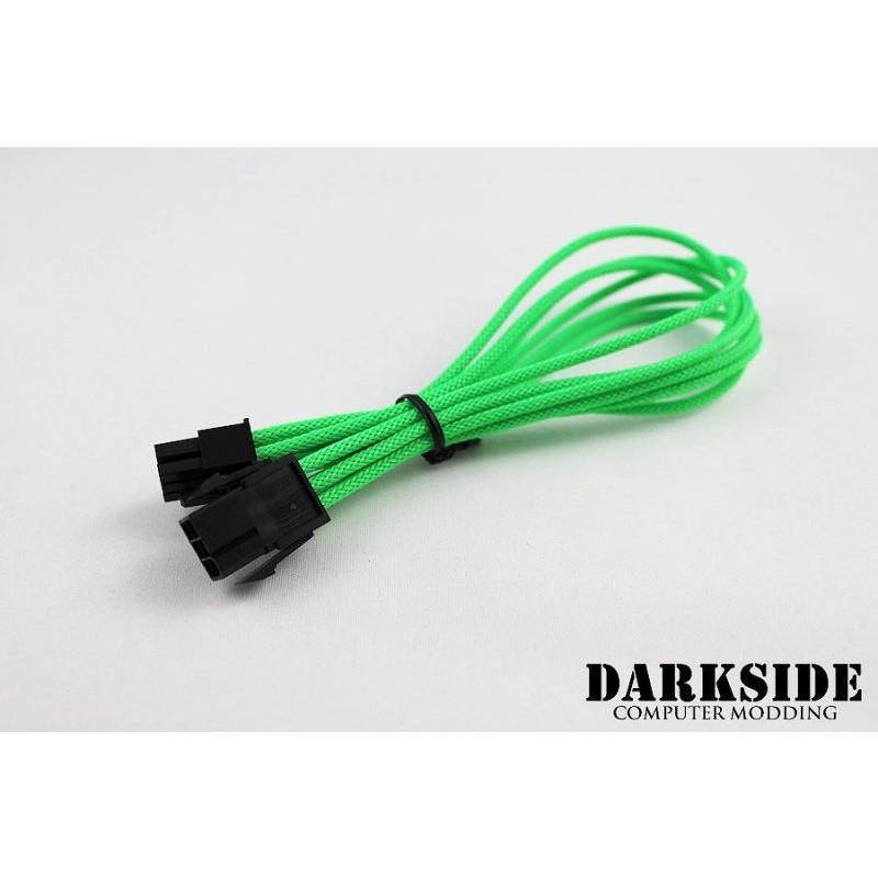 Darkside 8-Pin PCI-E 12" (30cm) HSL Single Braid Extension Cable - Red UV (DS-0182)