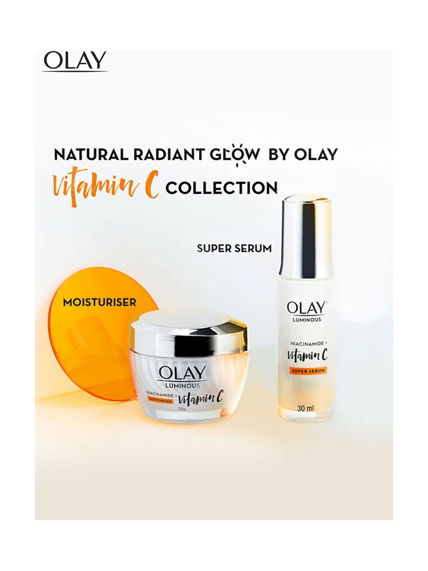 Olay Luminous Vitamin C Cream,with 99% pure Niacinamide - 50 gm