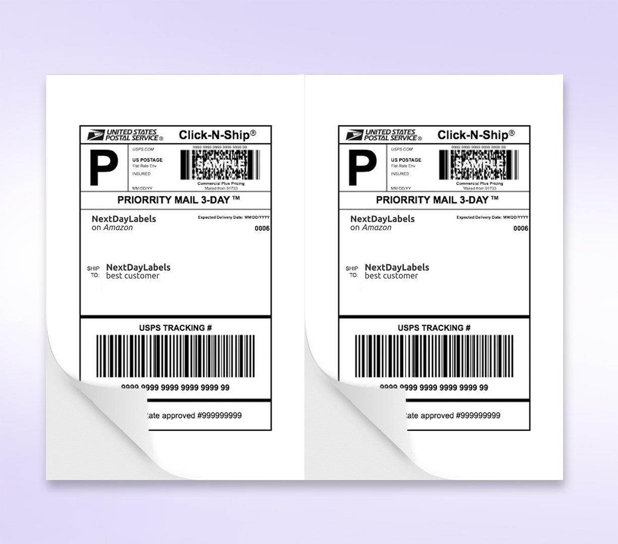 Laser/Ink Jet White Labels (8-1/2" x 5-1/2" - 2 Per Page | 100 Labels)