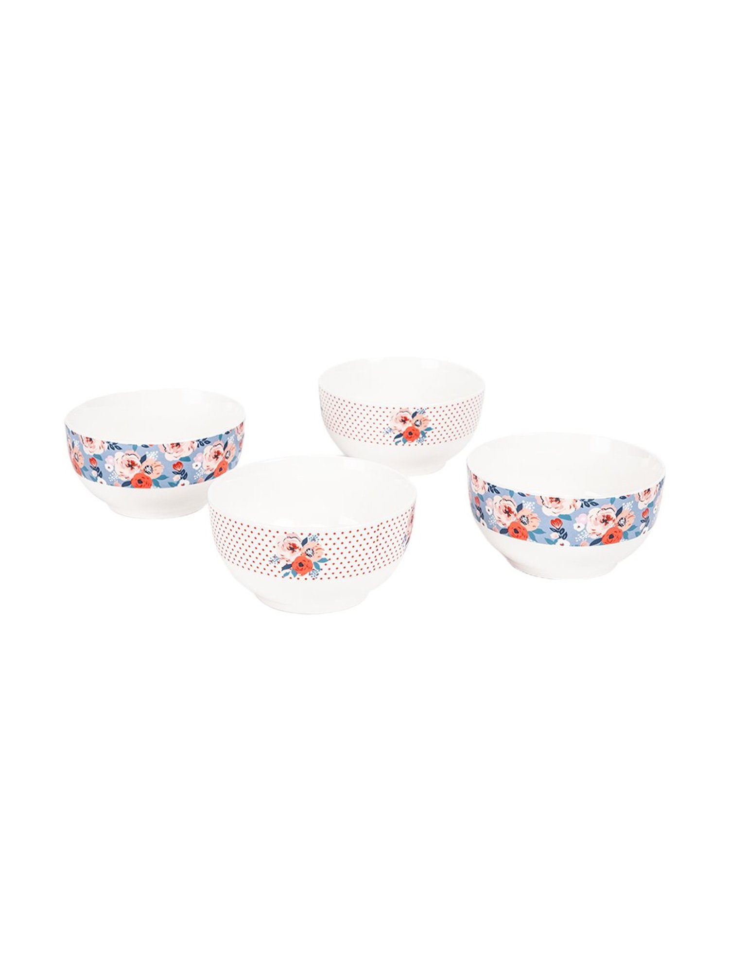 Home4U Multi Bone China Beryl Bowl - Set of 4