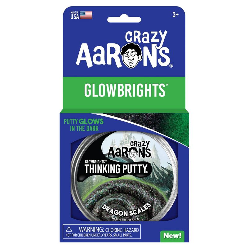 Crazy Aaron's Dragon Scales Thinking Putty Tin with Glow Charger
