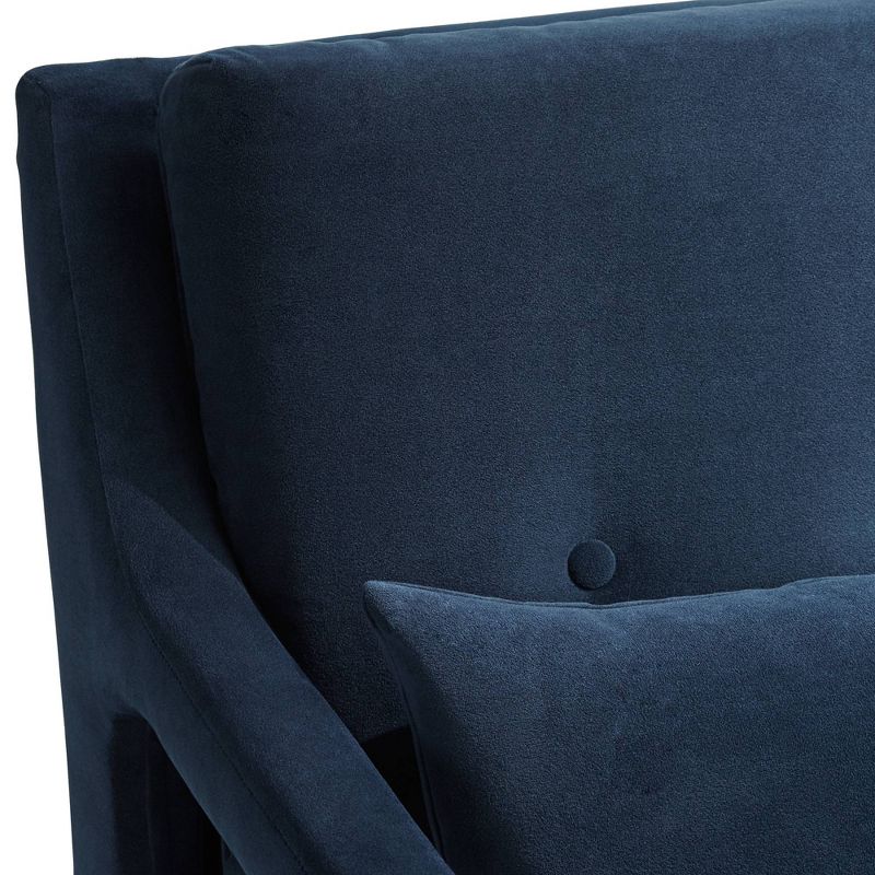 Studio 55D Tilman Blue Fabric Tufted Accent Chair