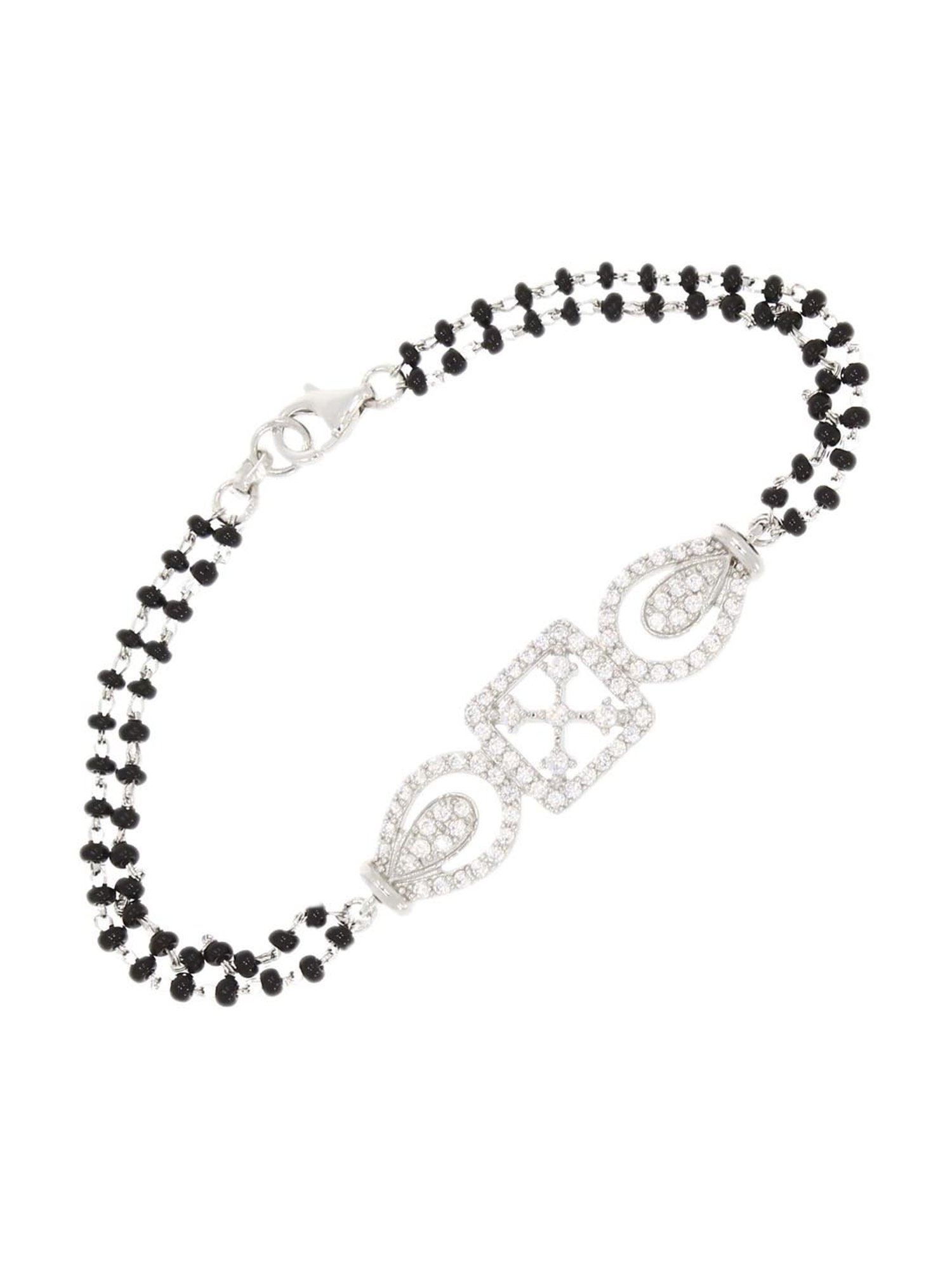 Anayra 92.5 Sterling Silver Mangalsutra Bracelet for Women