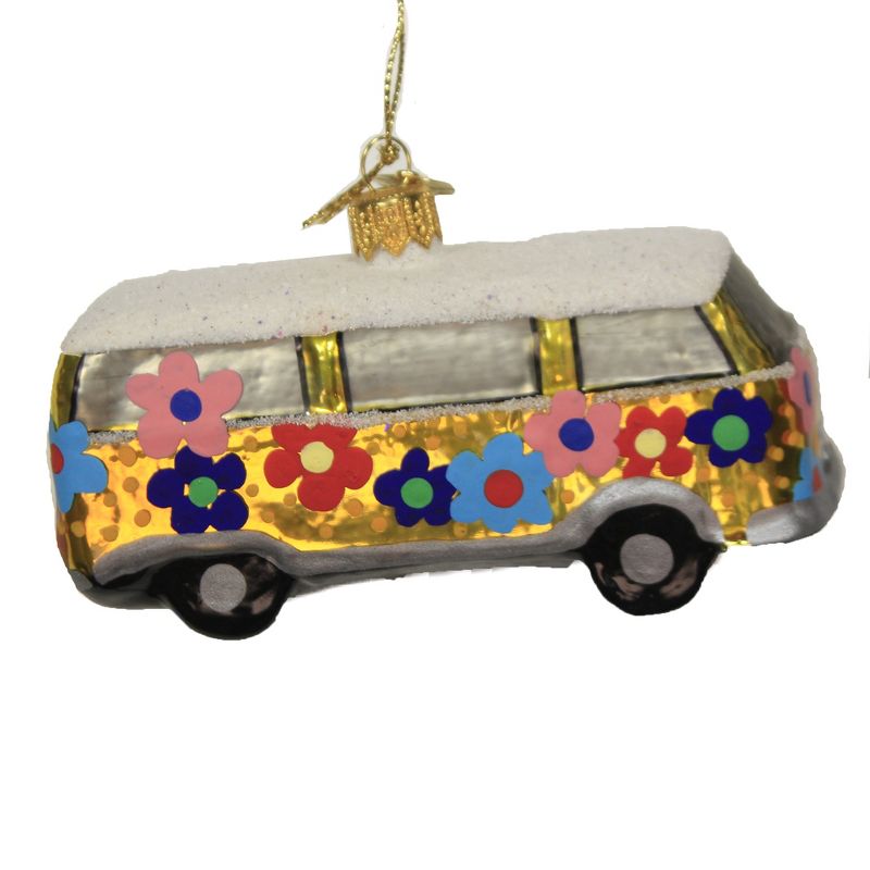 Morawski 2.25" Retro Love Van Flower Child Peace  -  Tree Ornaments