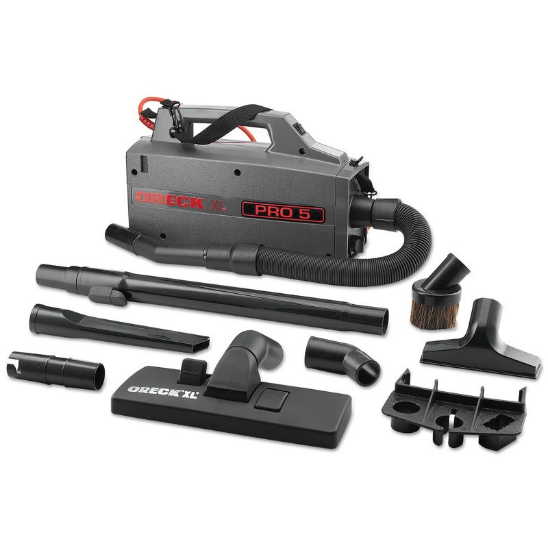 Oreck Commercial BB900-DGR Commercial XL Pro 5 5-1/4 in. x 8 in. x 13-1/2 in. Canister Vacuum - Gray