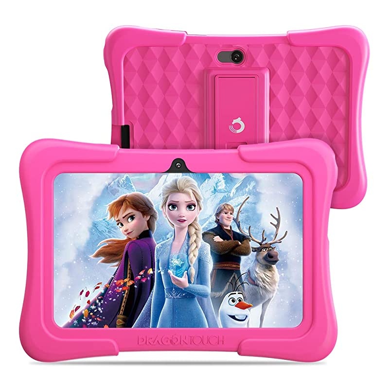 Y88X Pro 7 inch Kids Tablets, 2GB RAM 16GB ROM, Android 9.0 Tablet, Kidoz Pre Installed with Disney Contents (More Than $80 Value), Pink