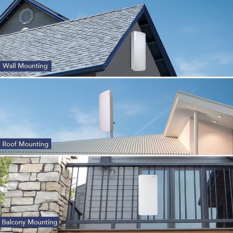 Big BOY HDTV Flat Panel Amplified Antenna for OutdoorIndoor80 Mile MultiDirectional with Amplifier Signal Booster 1080P 4KExtremely High Reception with 40ft Coaxial Cable