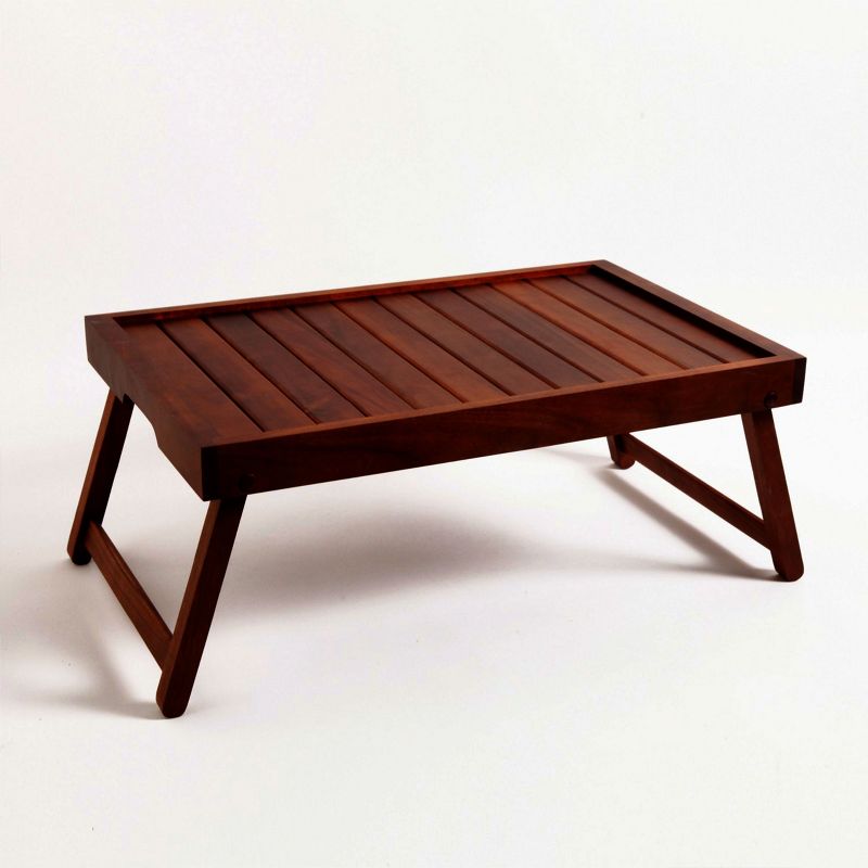 Gibson Home Natural Trends Acacia Wood Folding Bed Tray