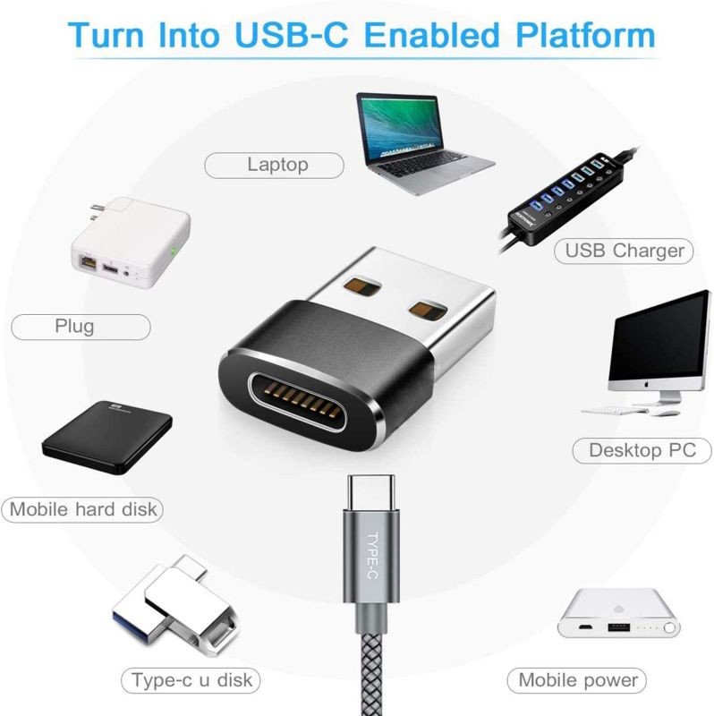 USB 30 to USB C Adapter 3 Pack USB 31 Type C Female to USB 30 A Male Adapter Converter Support Data Sync Charging
