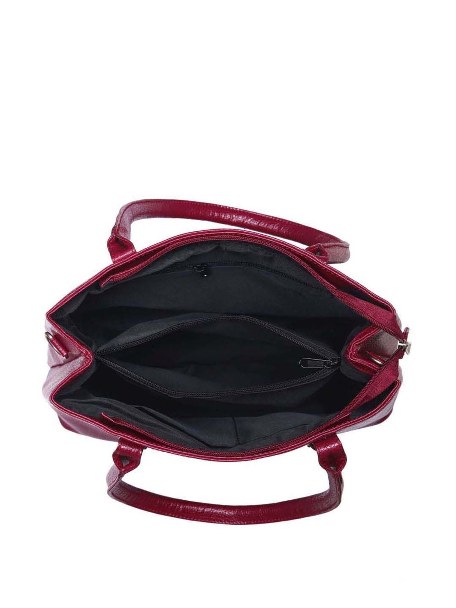 Toteteca Red Solid Medium Shoulder Handbag