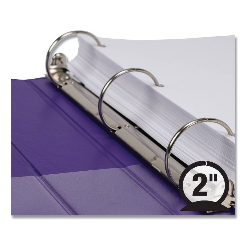 2pk 450 Sheet 2" Round Ring Binder Purple - Samsill