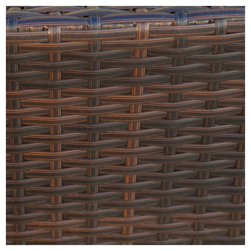 Aluminum Square Patio Side Table - Brown - Crestlive Products