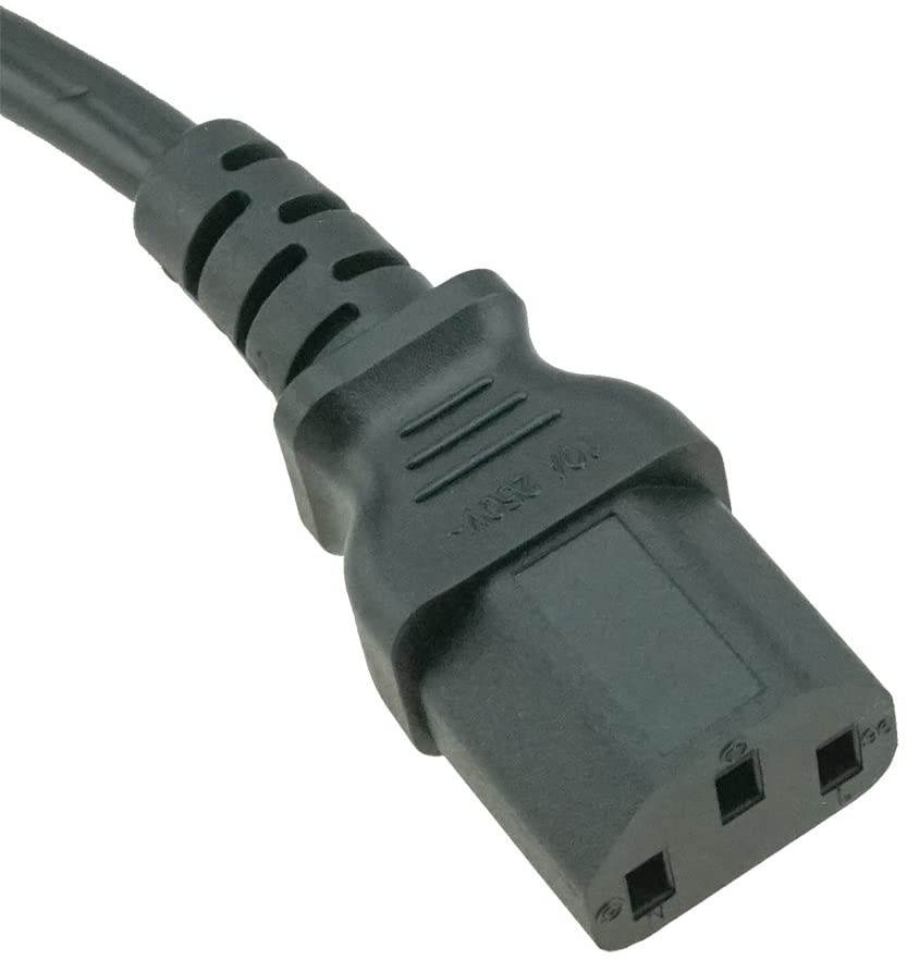 ACP1021 Argentina 3 Prong IRAM 2073 Plug to IEC C13 6 Foot (1.83 Meters) 10A Power Cord with Argentina certifications. Suitable for use as an Argentina PC Computer, Monitor or Printer Power Cord.