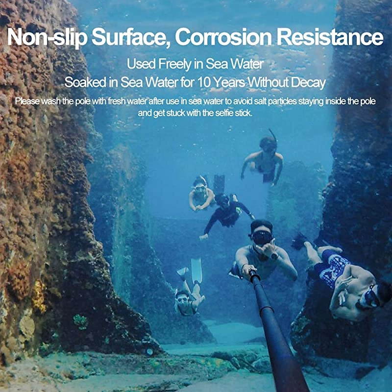 Ultra Long Selfie Stick for GoPro Hero 7 Hero 6 Hero 5 Black 2018 Hero 4 3+ Session DJI OSMO ACTION Camera Extendable at 3 Lengths 22quot 472quot 106quot Carbon Fiber Lightweight Pole Monopod