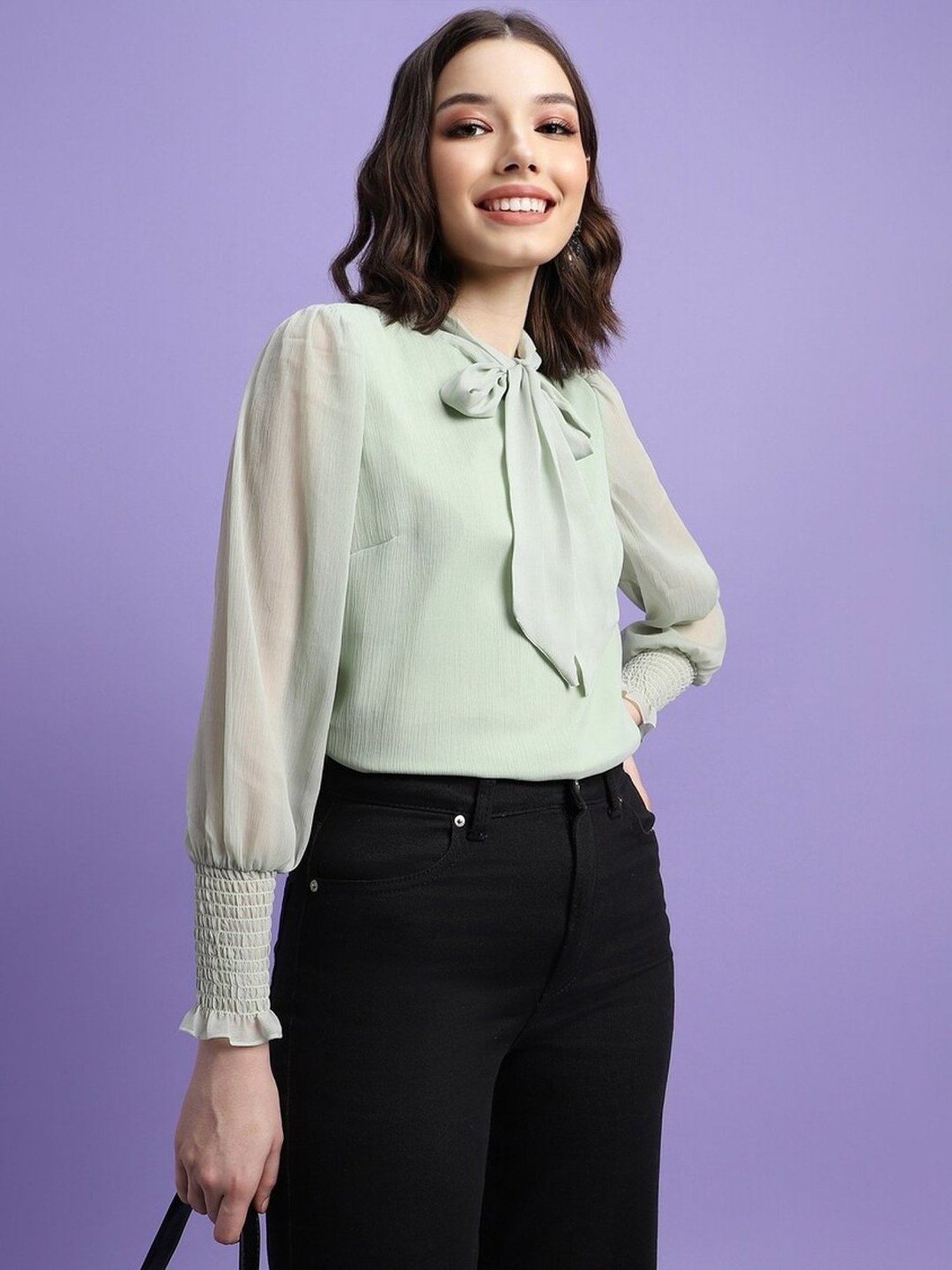 Forever 21 Green Regular Fit Top