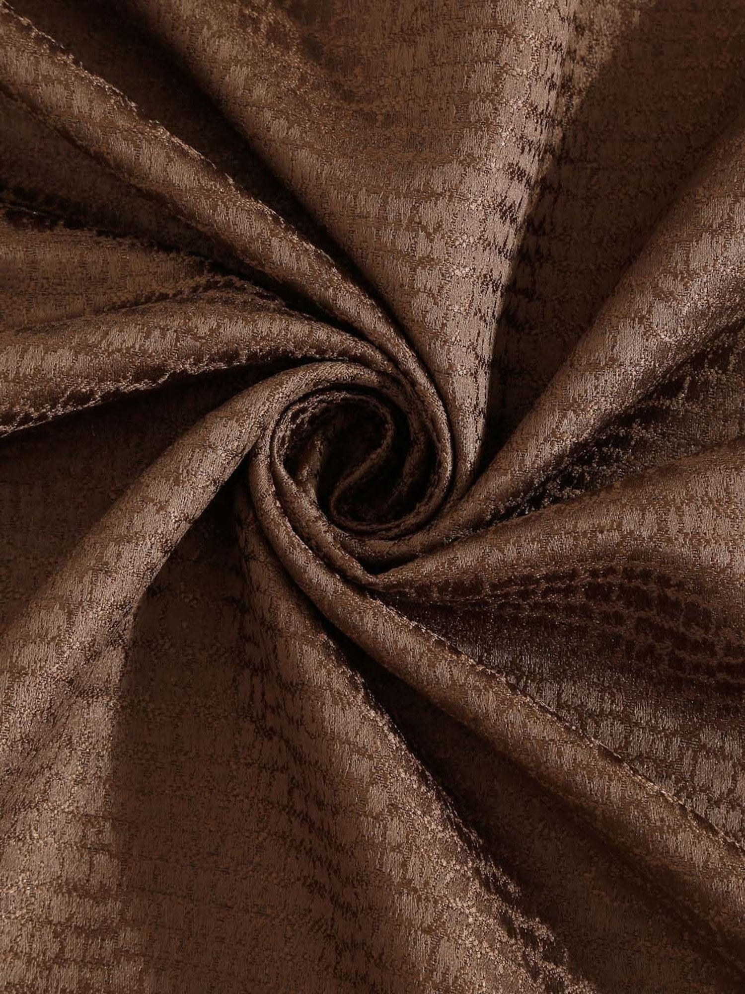 Swayam Cream & Blue Printed Faux Silk Door Curtains - Set of 2