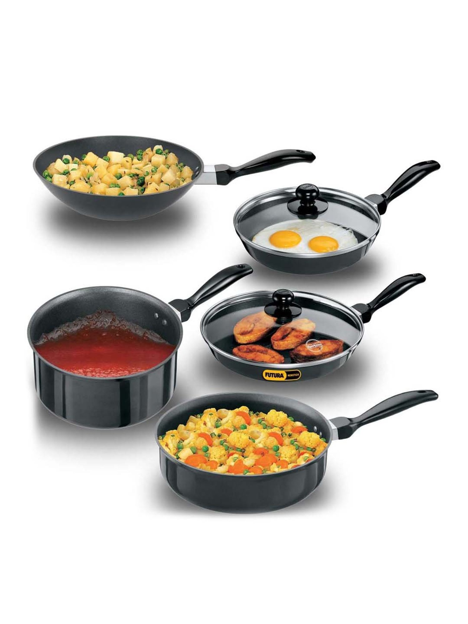 Hawkins Futura Black 5 Piece Non-Stick Cookware Set