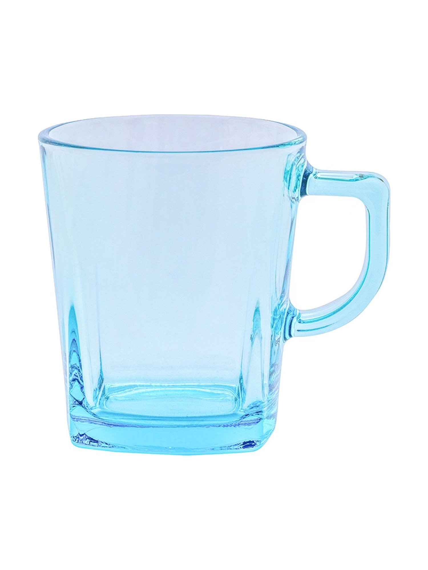 Pasabahce Transparent Glass Carre Coffee Mugs - Set of 6 (270ml)