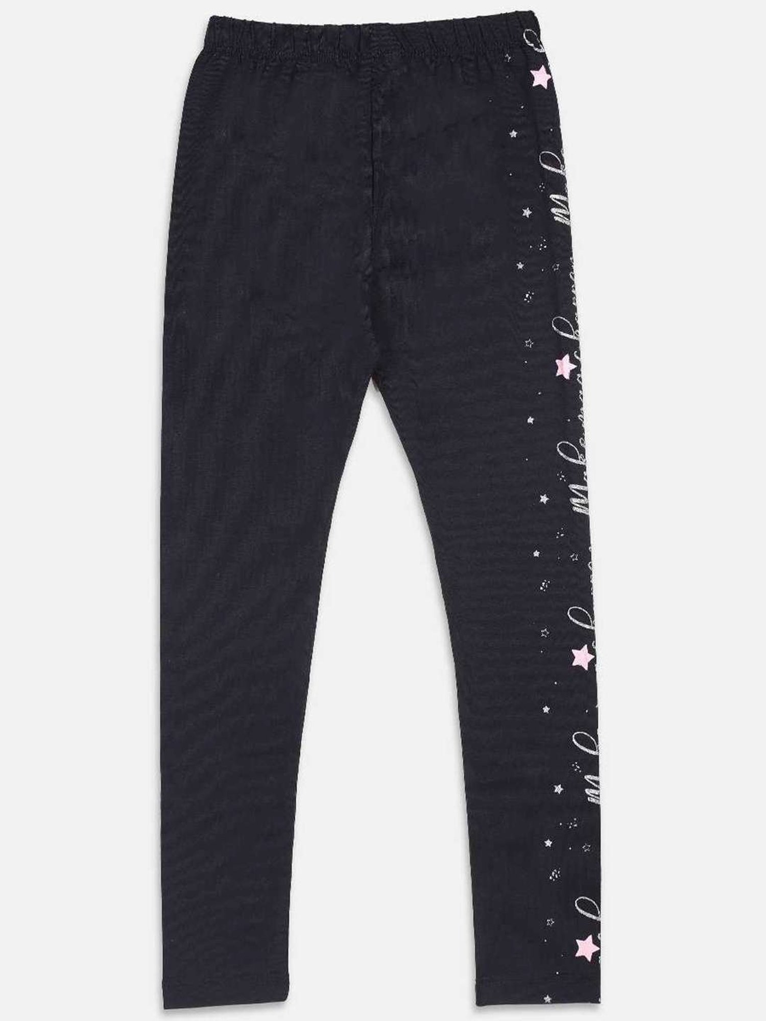 NINS MODA Kids Navy Printed Leggings