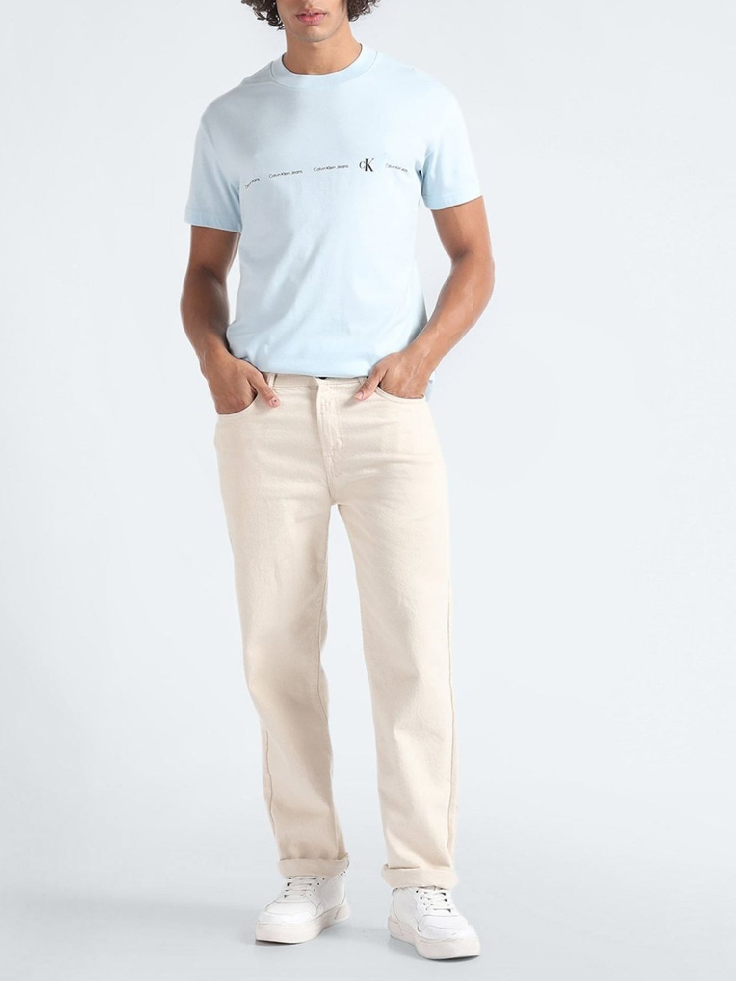 Calvin klein Jeans Keepsake Blue Logo Regular Fit T-Shirt