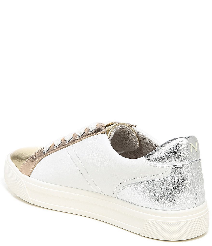 Naturalizer Astara Metallic Leather Lace-Up Sneakers