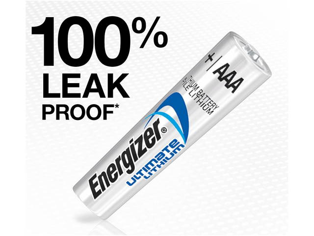 Energizer L92SBP8 AAA Ultimate Lithium Batteries, 8 Per Pack