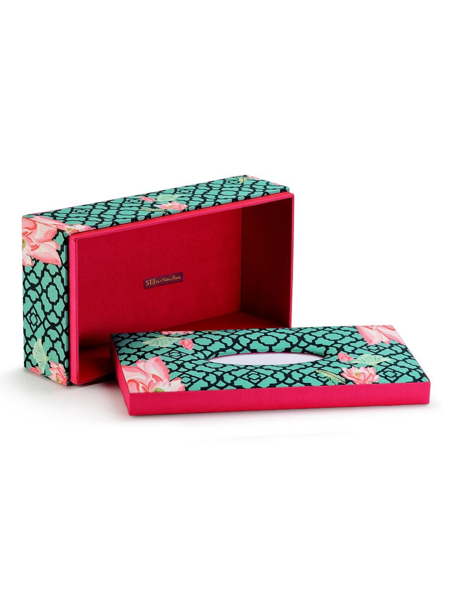 Karo Tapi Printed Multicolor Wood Tissue Box