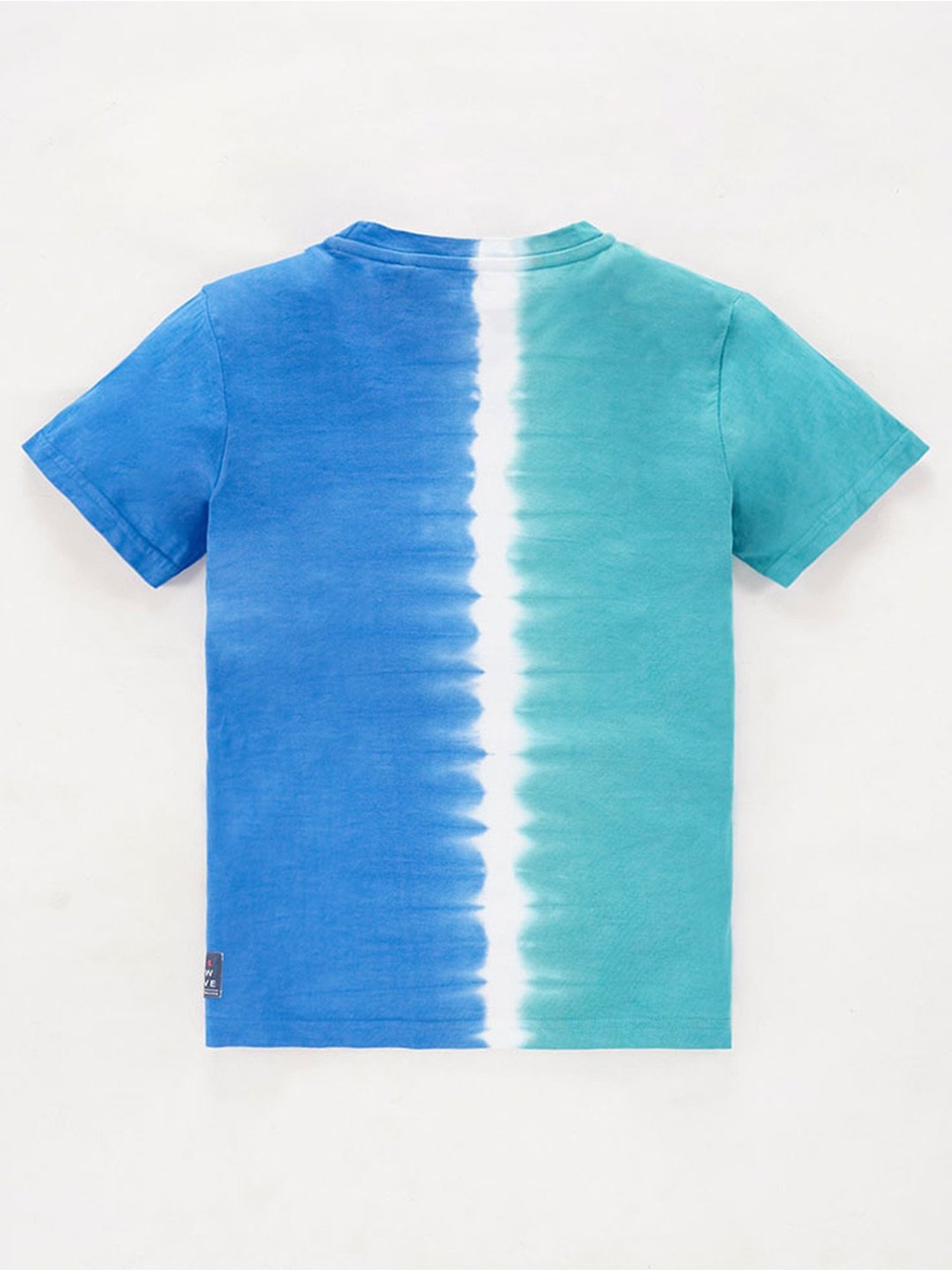 Edheads Kids Blue Cotton Color Block T-Shirt