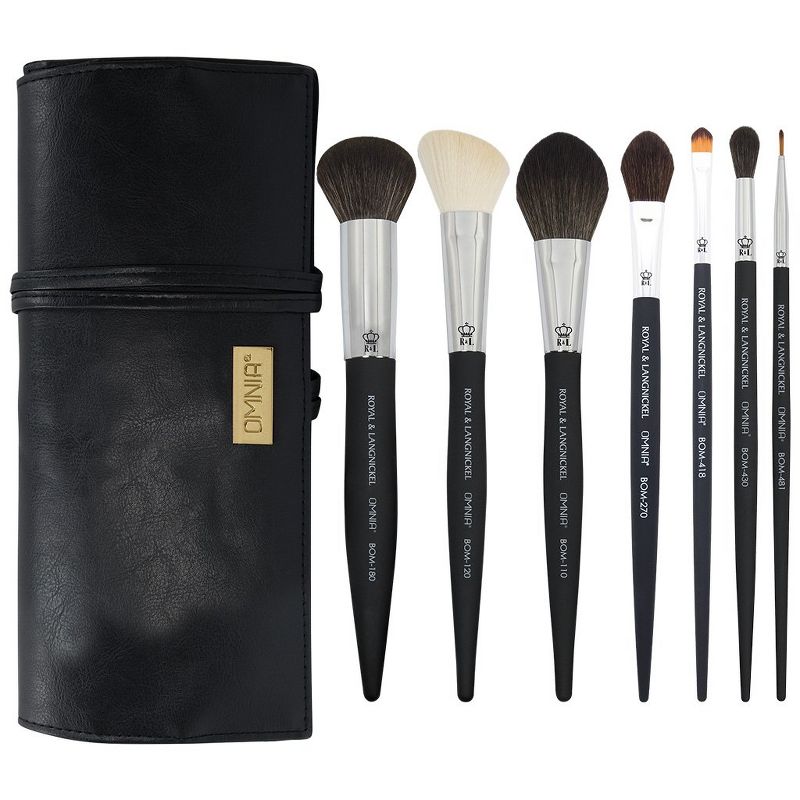 OMNIA Brush Artist Favorites, Deepti Sheladia, 8pc Makeup Brush Set with Wrap
