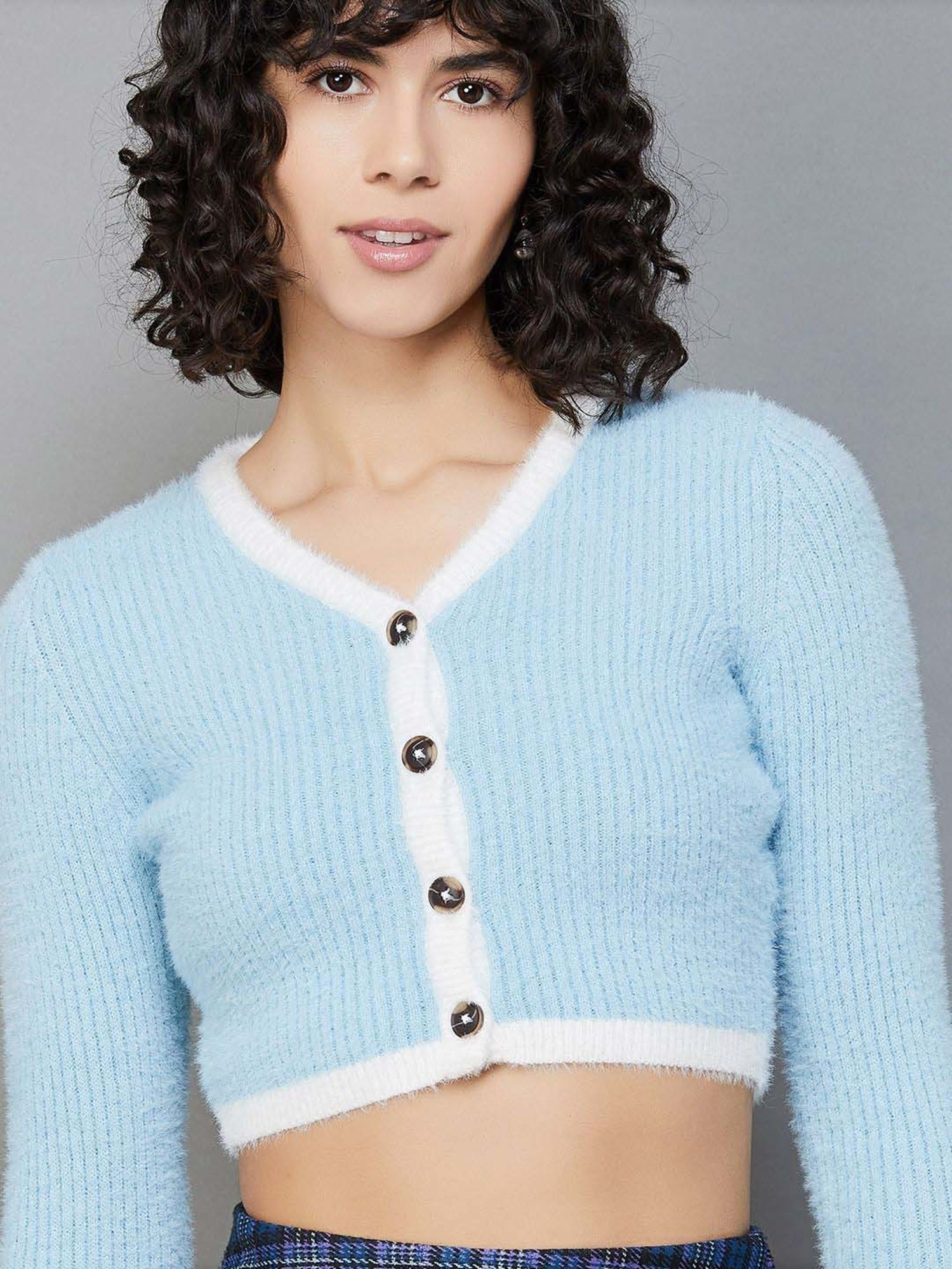 Ginger by Lifestyle Blue Striped Sweater