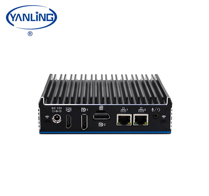 Fanless Mini PC Intel Celeron J4125 Quad Core Fanless Mini Desktop Computer DDR4  M.2 Windows 10 Pro with1xHDMI 2xDP Dual Lan 4xUSB3.0 2xUSB2.0 1xCOM 8G RAM 128G SSD