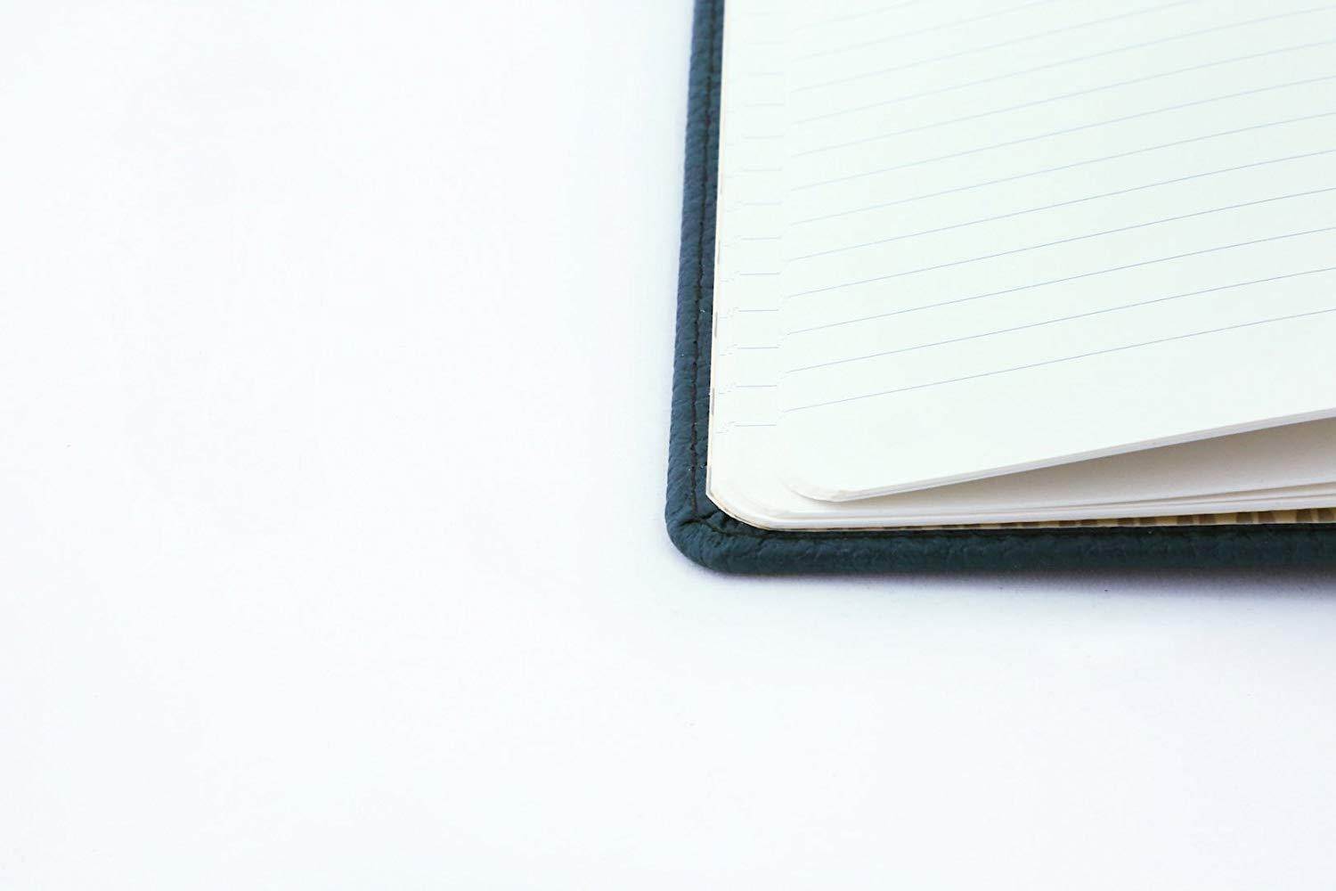 Dingbats Wildlife Medium A5+ (6.3 x 8.5) Hardcover Notebook - PU Leather, Micro-Perforated 100gsm Cream Pages, Inner Pocket, Elastic Closure, Pen Holder, Bookmark (Lined, Green Deer)