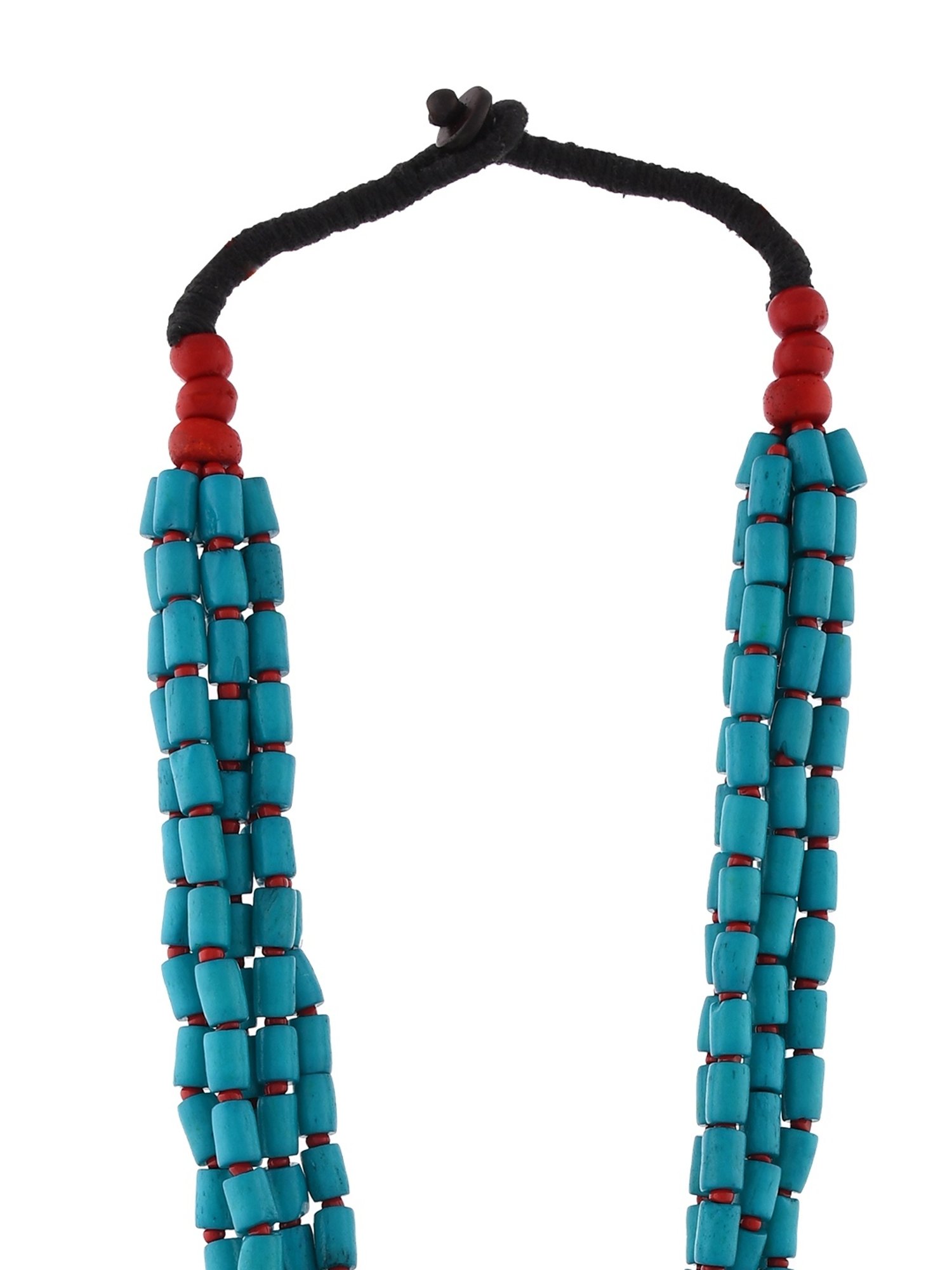 Imli Street Blue Long Beaded Handcrafted Necklace