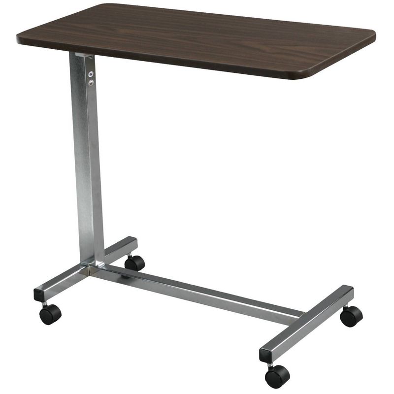 Drive Medical Non Tilt Top Overbed Table, Chrome