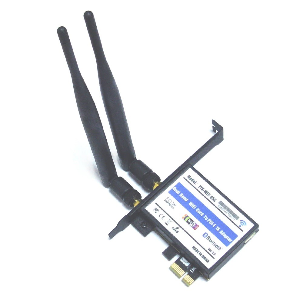 WiFi Ethernet Network Card 802.11a/b/g/n/ac Wireless PCI Express Card Adapter for Desktop Compatible Slot PCI-E X1/X4/X8/X16