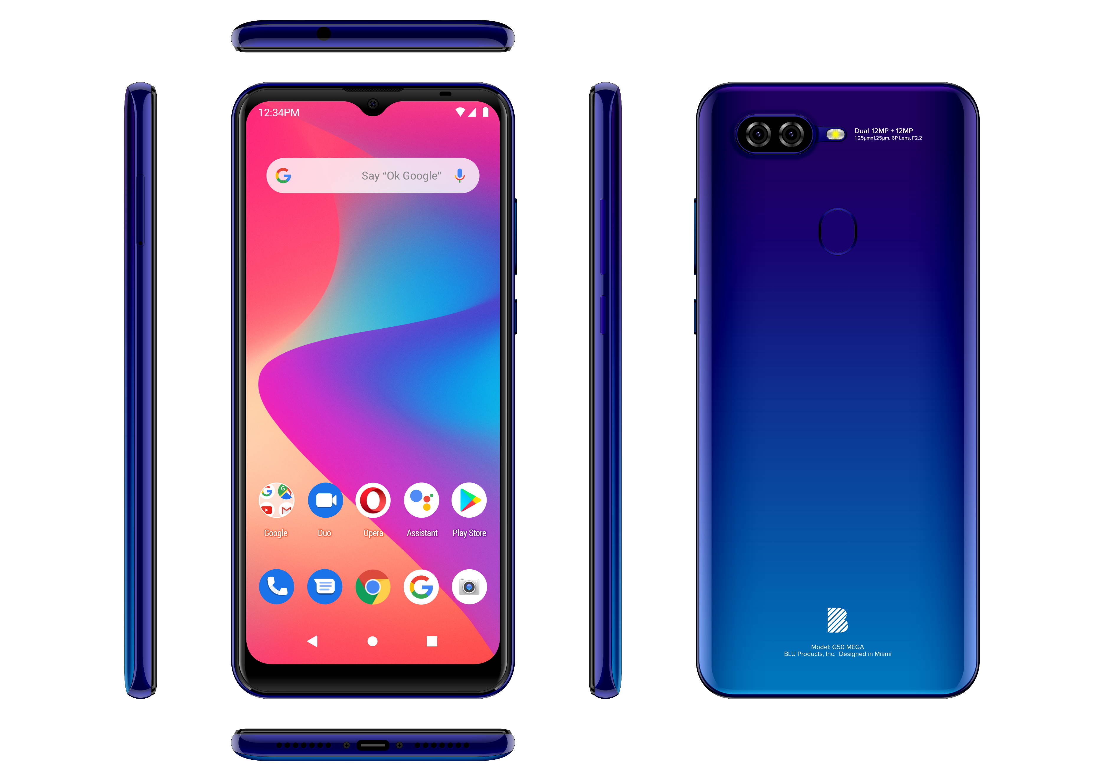 BLU G50 Mega G0390WW 32GB GSM Unlocked Android Smart Phone - Red