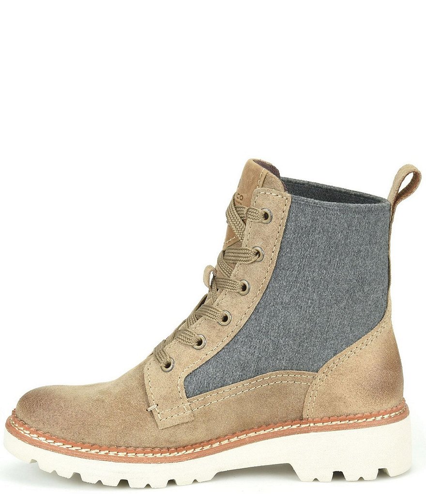 bionica Denali 2 Collection Derinda Waterproof Suede Block Heel Lug Sole Combat Booties