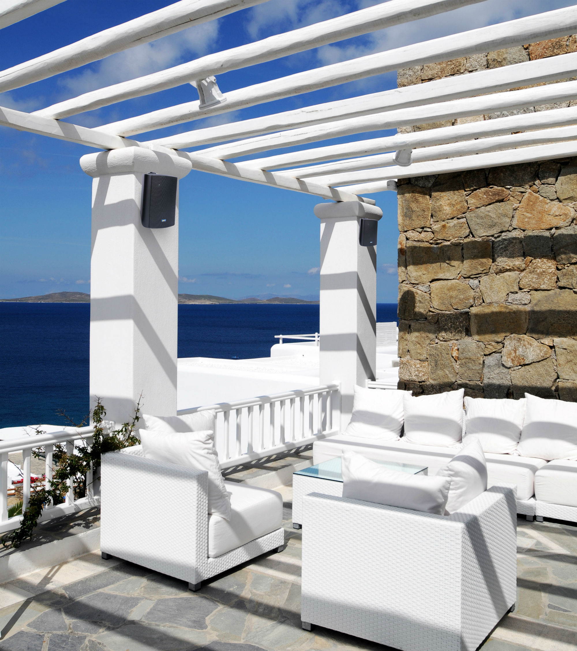 TIC PAT5-B 5" Indoor/Outdoor Weather-Resistant 2-Way Patio Speakers (Pair) - Black