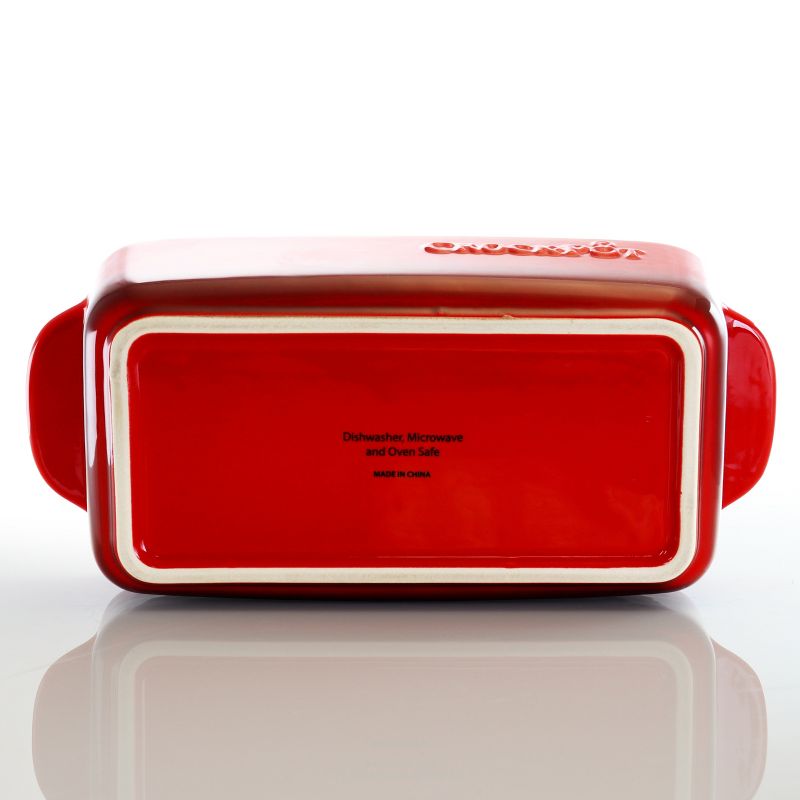 Crock-Pot 1.25 Quart Artisan Rectangle Stoneware Baking Pan in Red