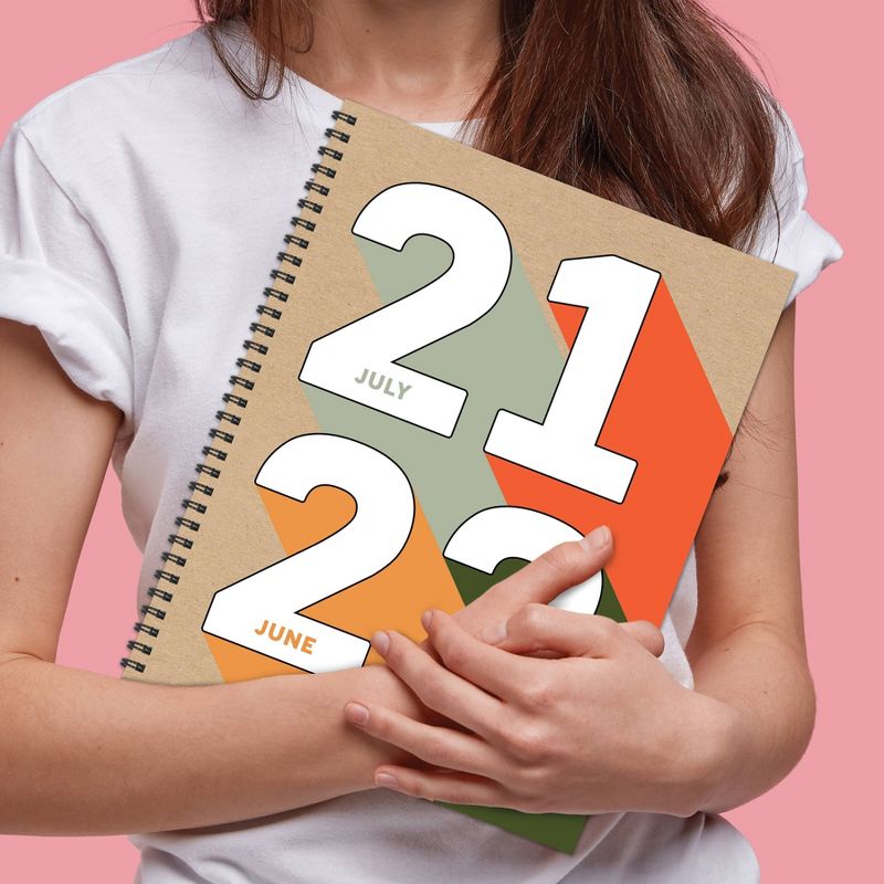 2021-22 Academic Planner 8.5" x 11" Color Bloc Daily/Weekly/Monthly - The Time Factory