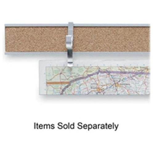 Advantus Map Rail 2"x8' Satin Aluminum 2031