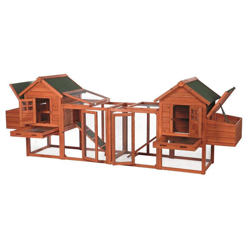 Tixie Pet Chicken Coop Duplex - Brown