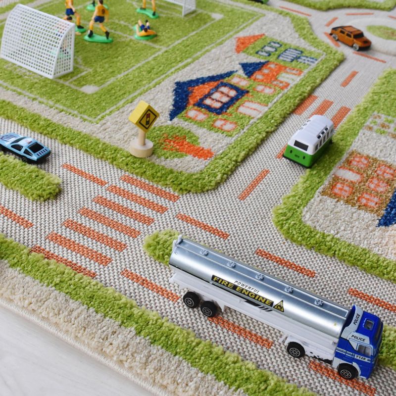 3'4"x5' Rectangle Indoor and Outdoor Tufted and Hooked Accent Rug Green - IVI