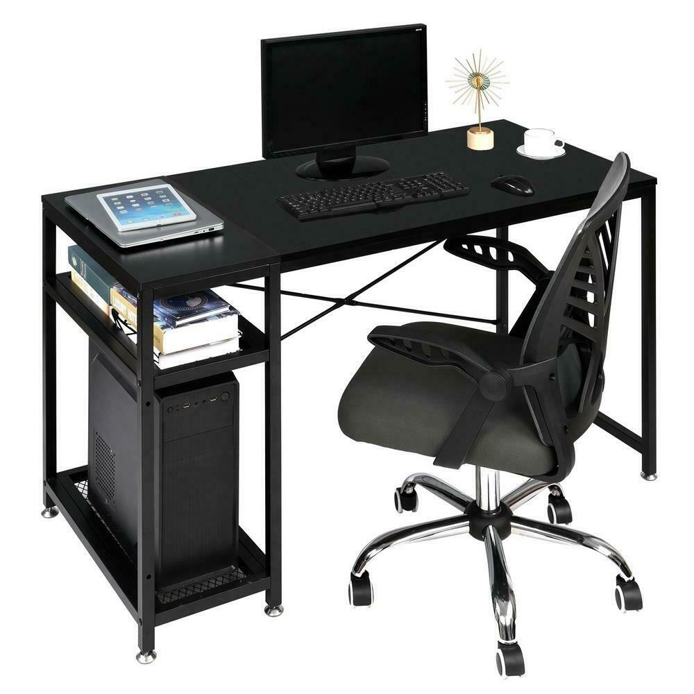 Computer Desk 51" with 2 Storage Shelf Study Writing PC Table for Home Office