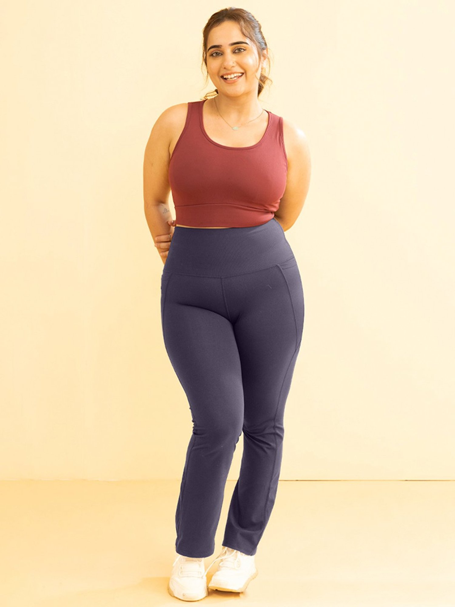 BlissClub Grey High Waist The Ultimate Flare Pants