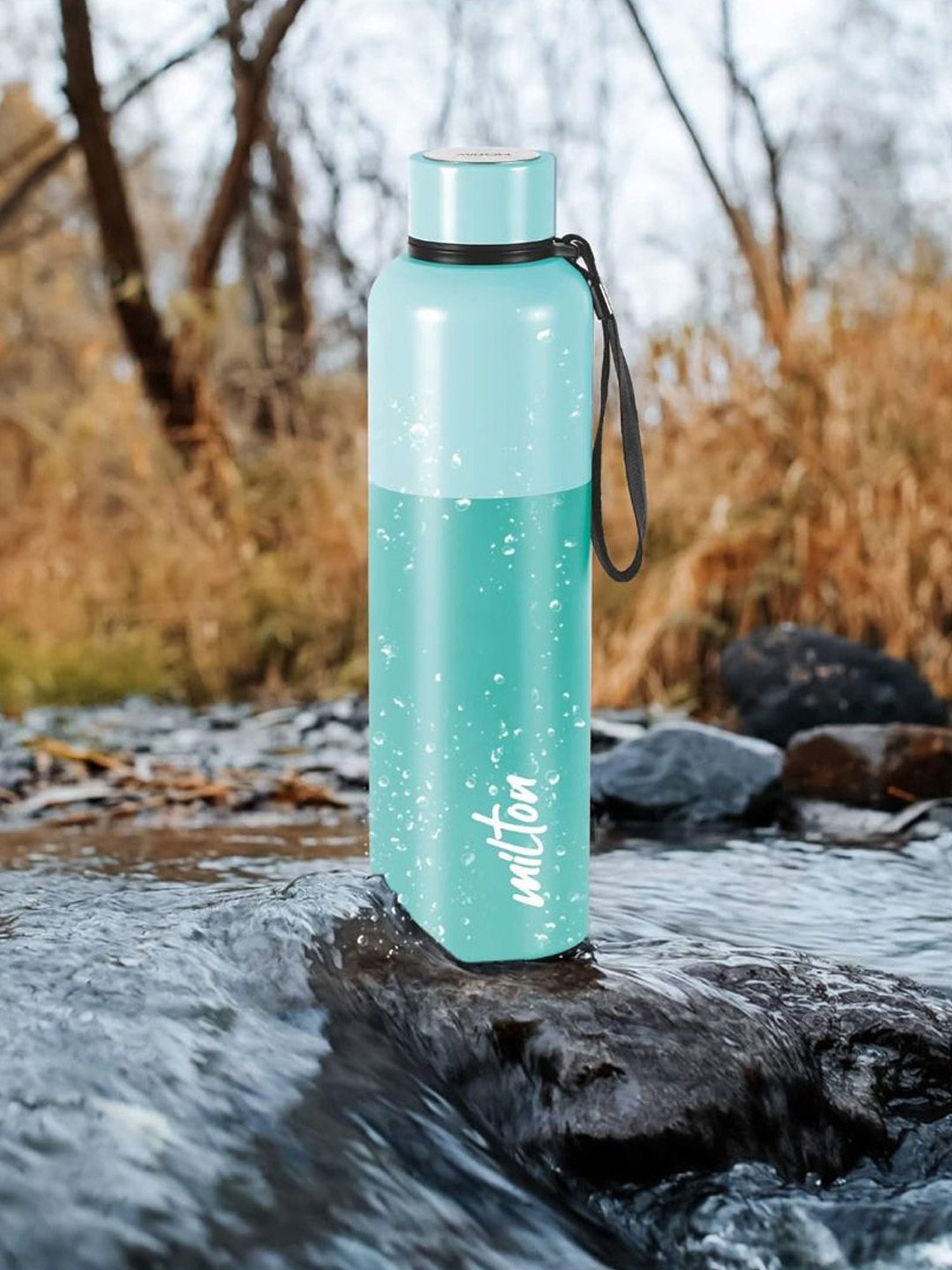 Milton Ancy 1000 Aqua Green Thermosteel 24 Hours Hot and Cold Leak Proof Water Bottle (1050 ml)